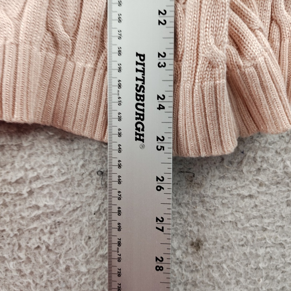 Lauren Ralph Lauren Sweater Pink Cable Knit Women's Small Preppy Academia - Picture 3 of 6